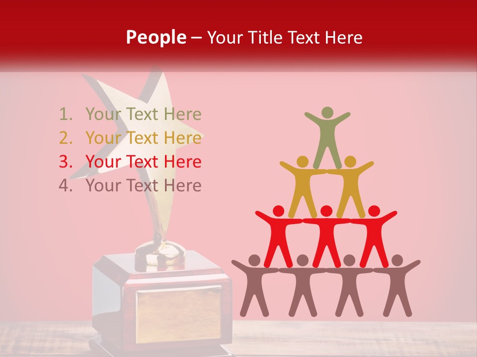 A Golden Star On Top Of A Wooden Table PowerPoint Template
