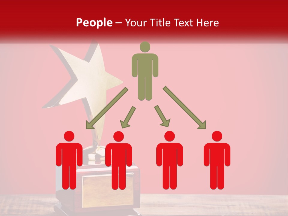 A Golden Star On Top Of A Wooden Table PowerPoint Template