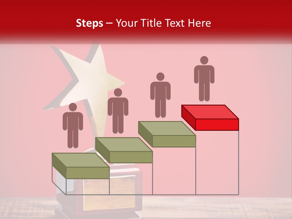 A Golden Star On Top Of A Wooden Table PowerPoint Template