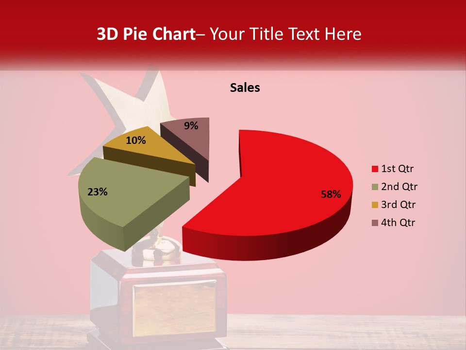 A Golden Star On Top Of A Wooden Table PowerPoint Template