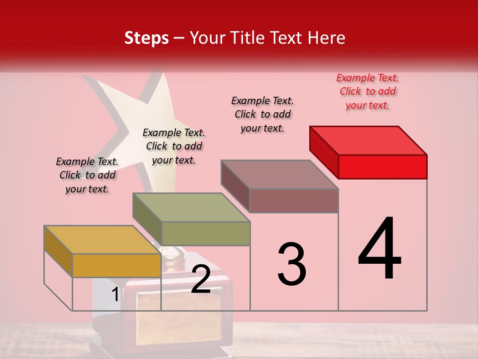 A Golden Star On Top Of A Wooden Table PowerPoint Template