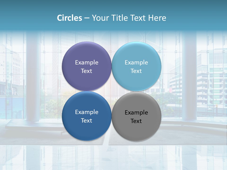 An Empty Room With Large Windows And A Bright Sun In The Background PowerPoint Template