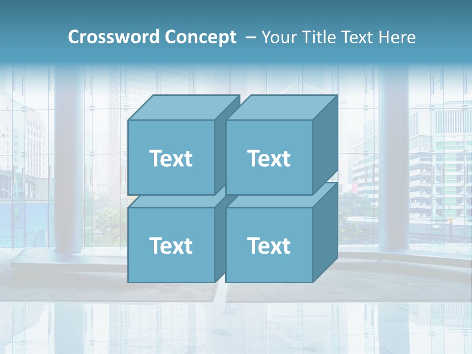 An Empty Room With Large Windows And A Bright Sun In The Background PowerPoint Template