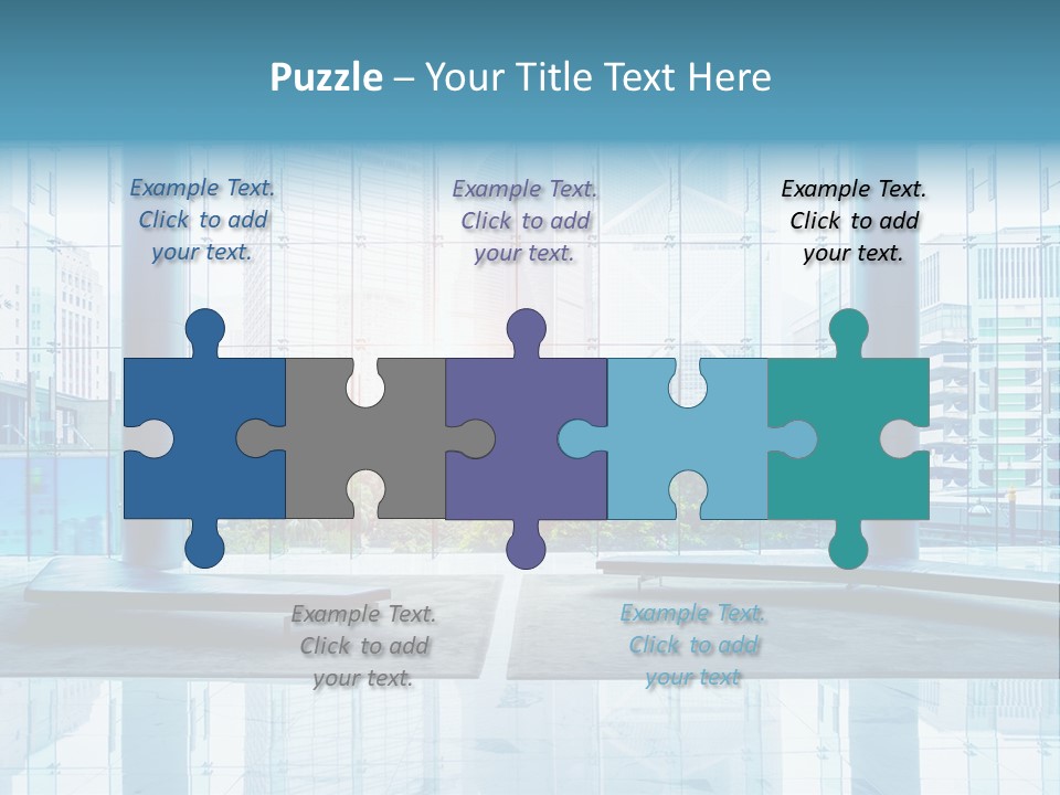 An Empty Room With Large Windows And A Bright Sun In The Background PowerPoint Template