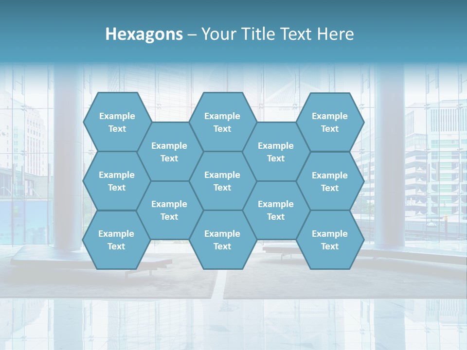 An Empty Room With Large Windows And A Bright Sun In The Background PowerPoint Template
