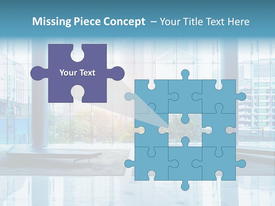 An Empty Room With Large Windows And A Bright Sun In The Background PowerPoint Template