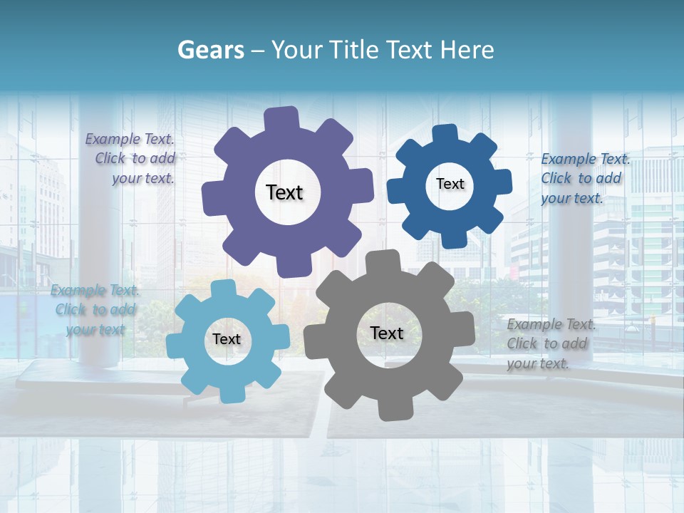 An Empty Room With Large Windows And A Bright Sun In The Background PowerPoint Template