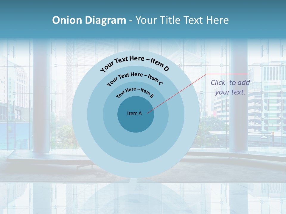An Empty Room With Large Windows And A Bright Sun In The Background PowerPoint Template