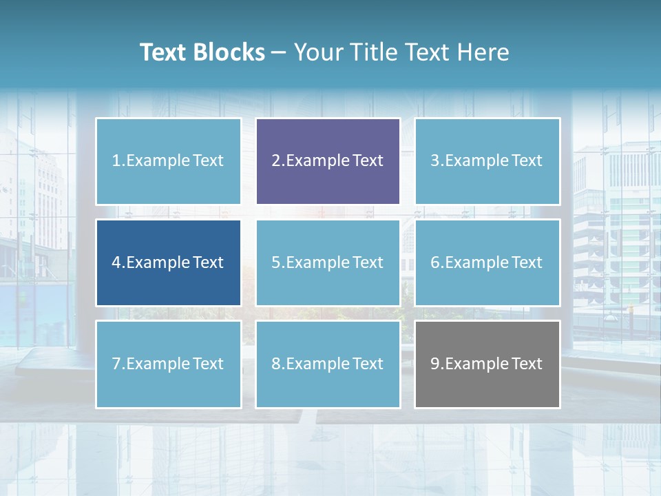 An Empty Room With Large Windows And A Bright Sun In The Background PowerPoint Template