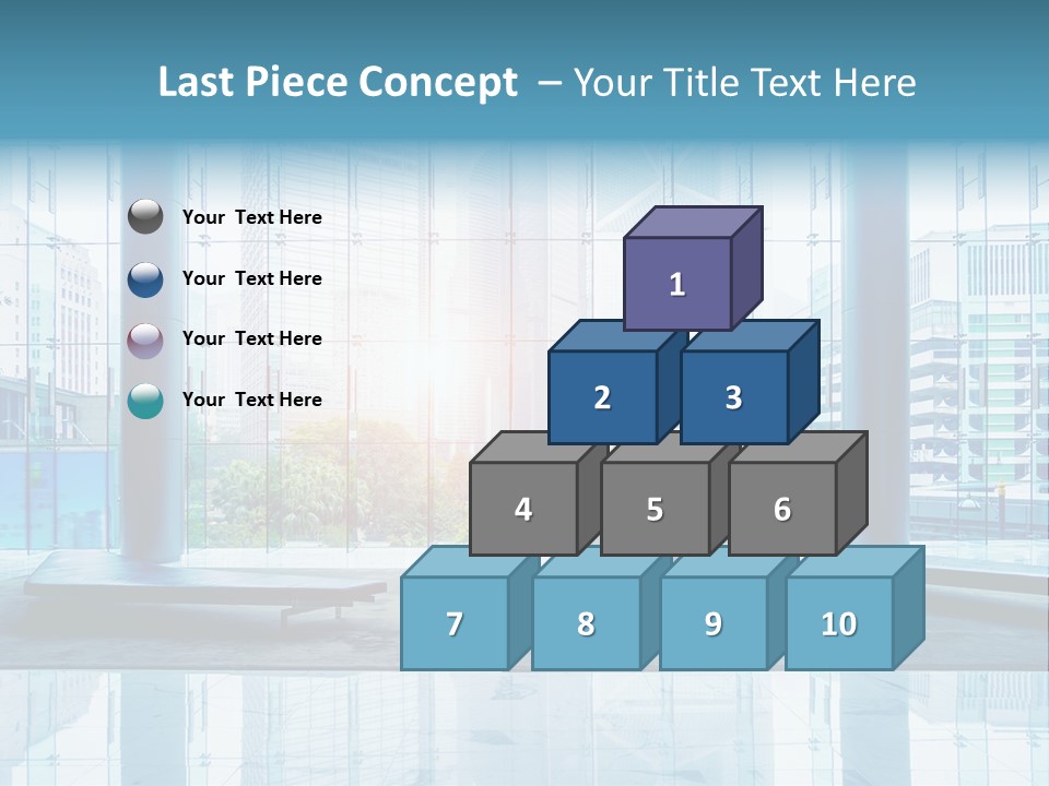 An Empty Room With Large Windows And A Bright Sun In The Background PowerPoint Template