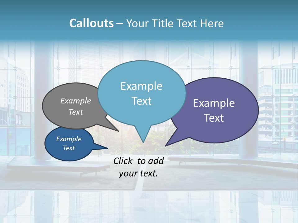 An Empty Room With Large Windows And A Bright Sun In The Background PowerPoint Template