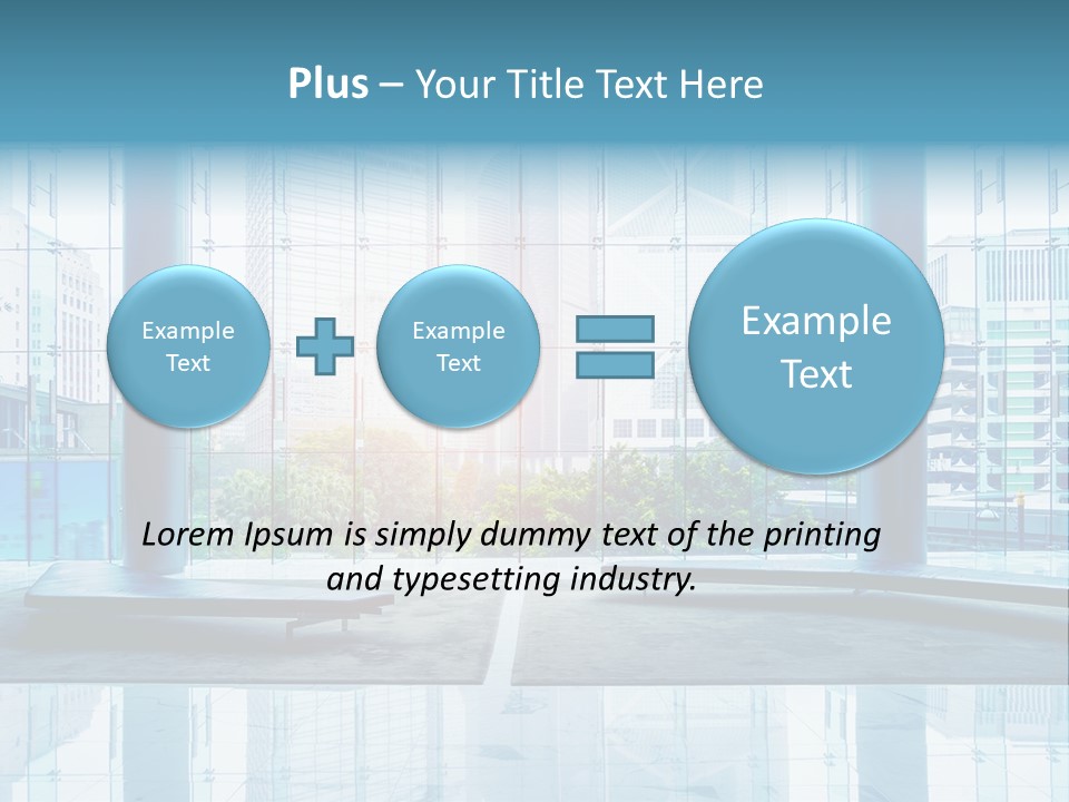An Empty Room With Large Windows And A Bright Sun In The Background PowerPoint Template