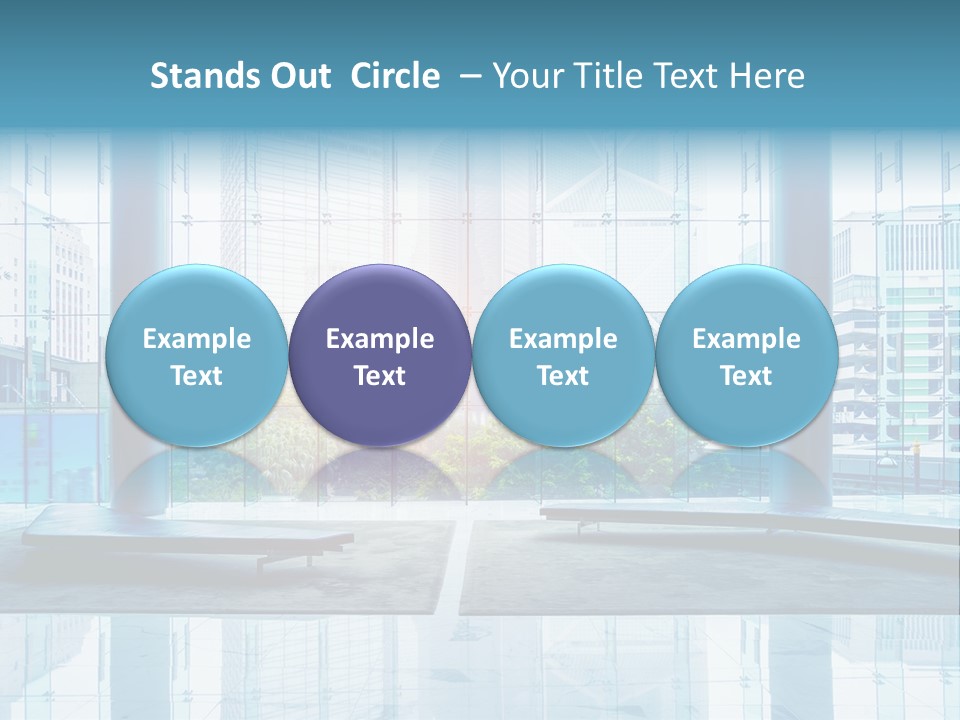 An Empty Room With Large Windows And A Bright Sun In The Background PowerPoint Template