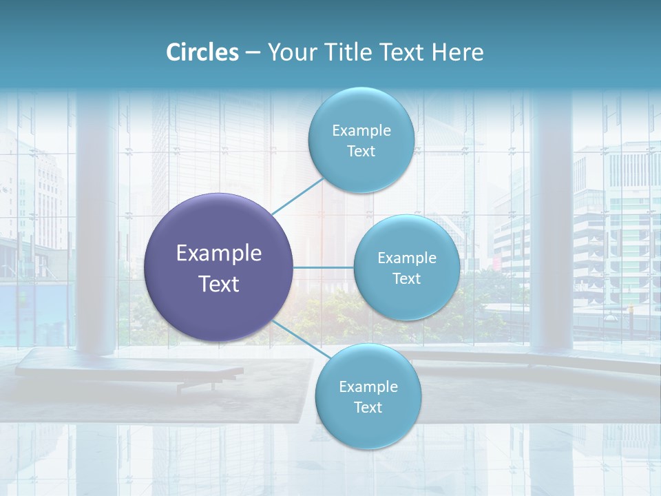 An Empty Room With Large Windows And A Bright Sun In The Background PowerPoint Template