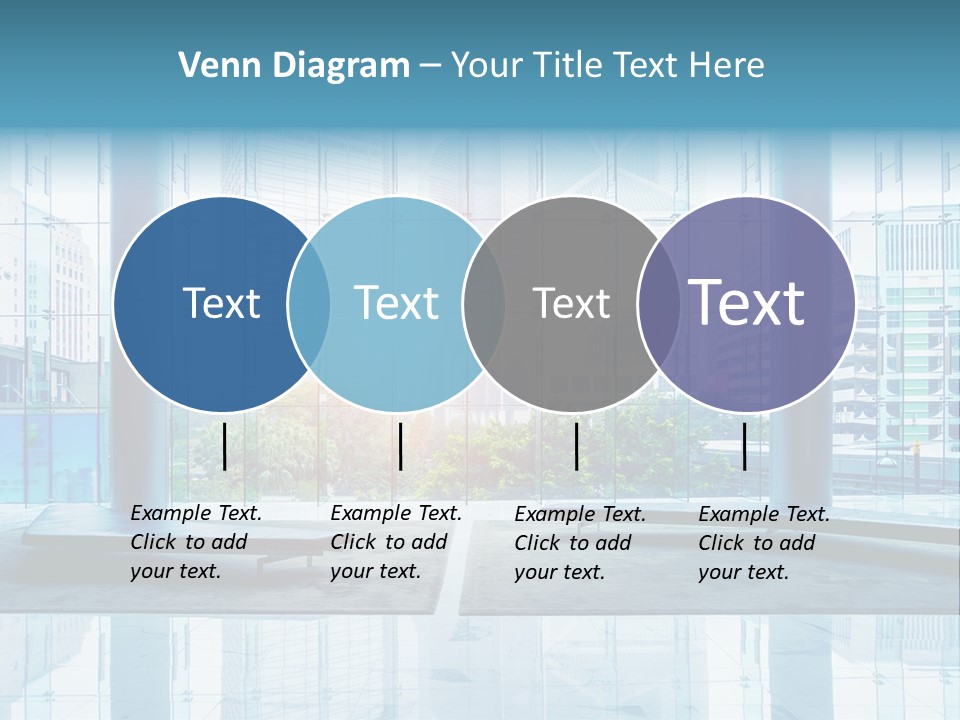 An Empty Room With Large Windows And A Bright Sun In The Background PowerPoint Template