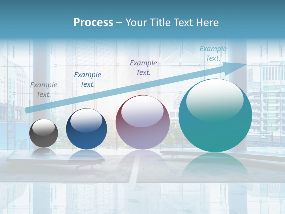 An Empty Room With Large Windows And A Bright Sun In The Background PowerPoint Template