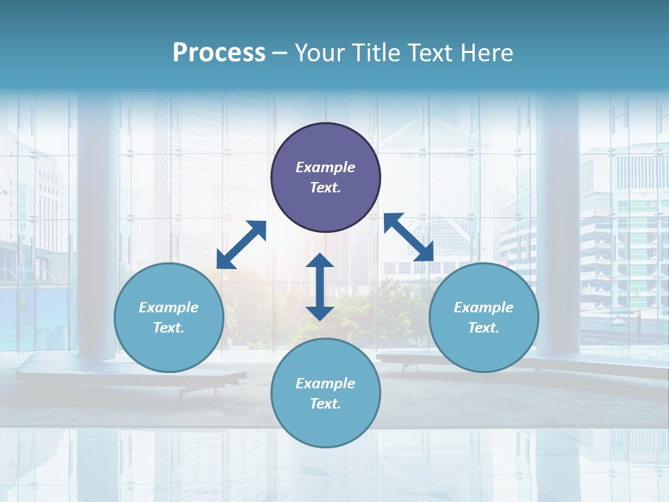 An Empty Room With Large Windows And A Bright Sun In The Background PowerPoint Template