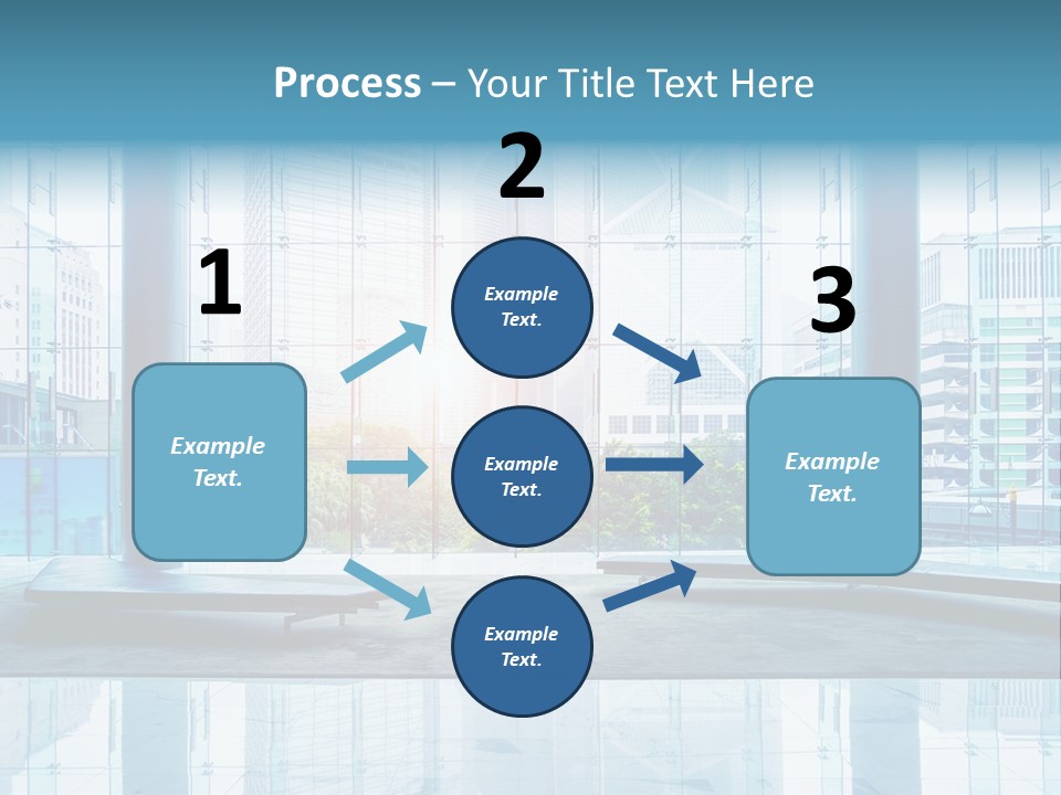 An Empty Room With Large Windows And A Bright Sun In The Background PowerPoint Template