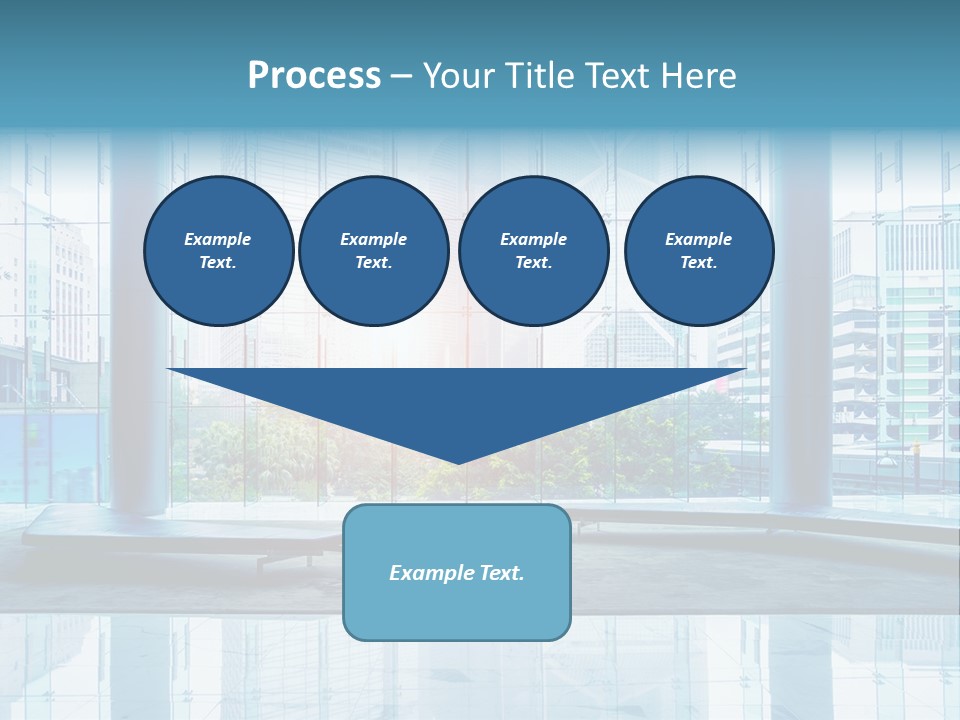 An Empty Room With Large Windows And A Bright Sun In The Background PowerPoint Template