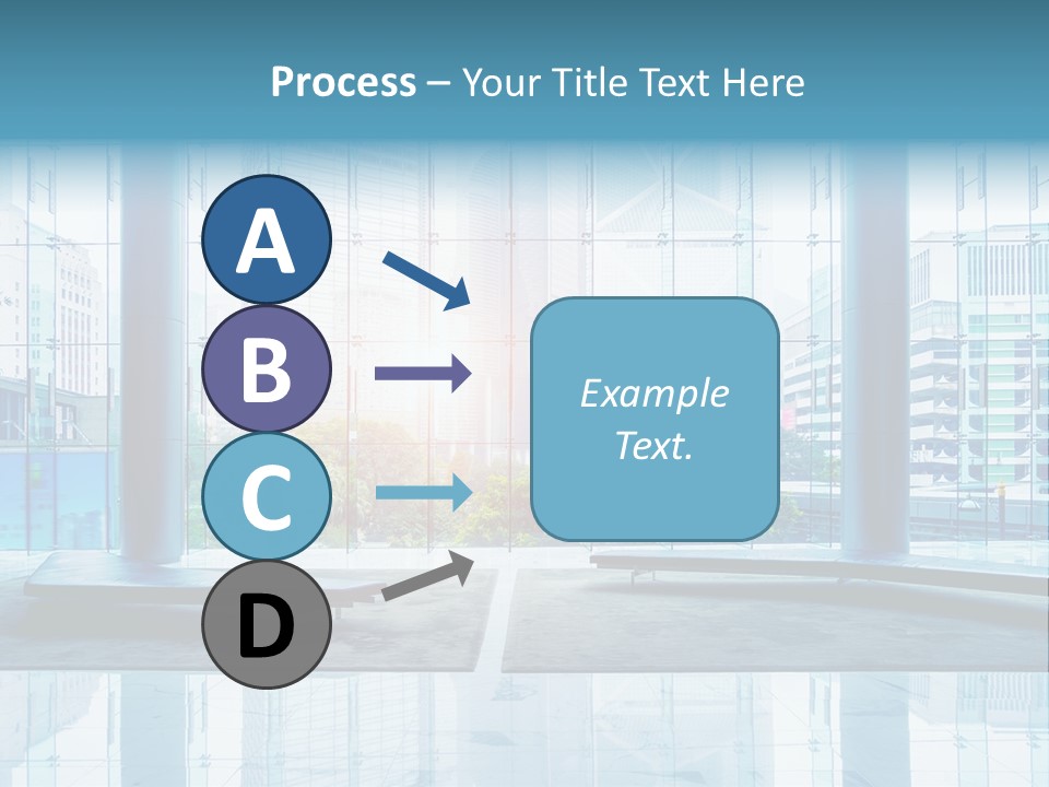 An Empty Room With Large Windows And A Bright Sun In The Background PowerPoint Template