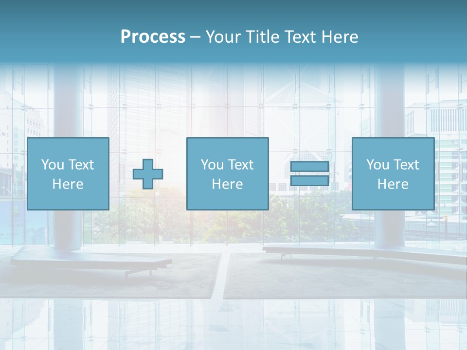 An Empty Room With Large Windows And A Bright Sun In The Background PowerPoint Template
