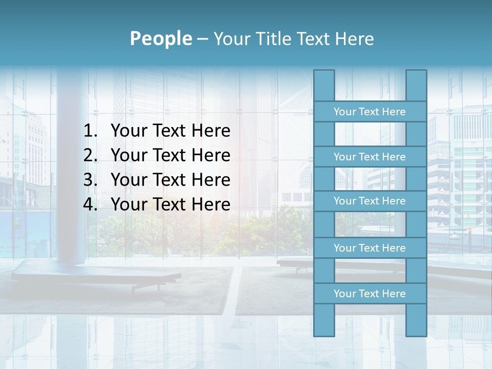 An Empty Room With Large Windows And A Bright Sun In The Background PowerPoint Template