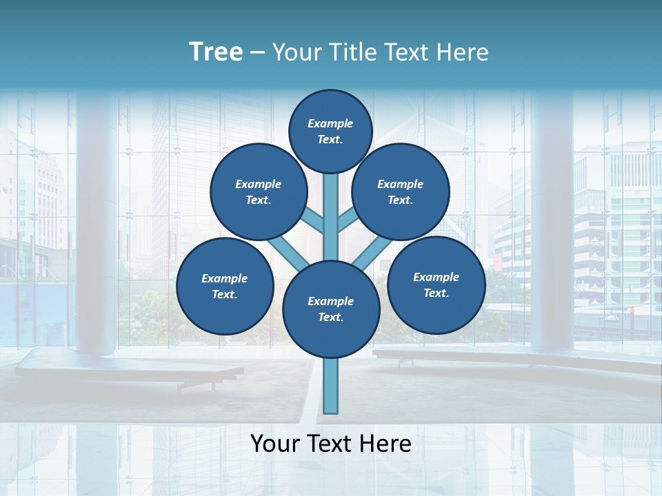 An Empty Room With Large Windows And A Bright Sun In The Background PowerPoint Template