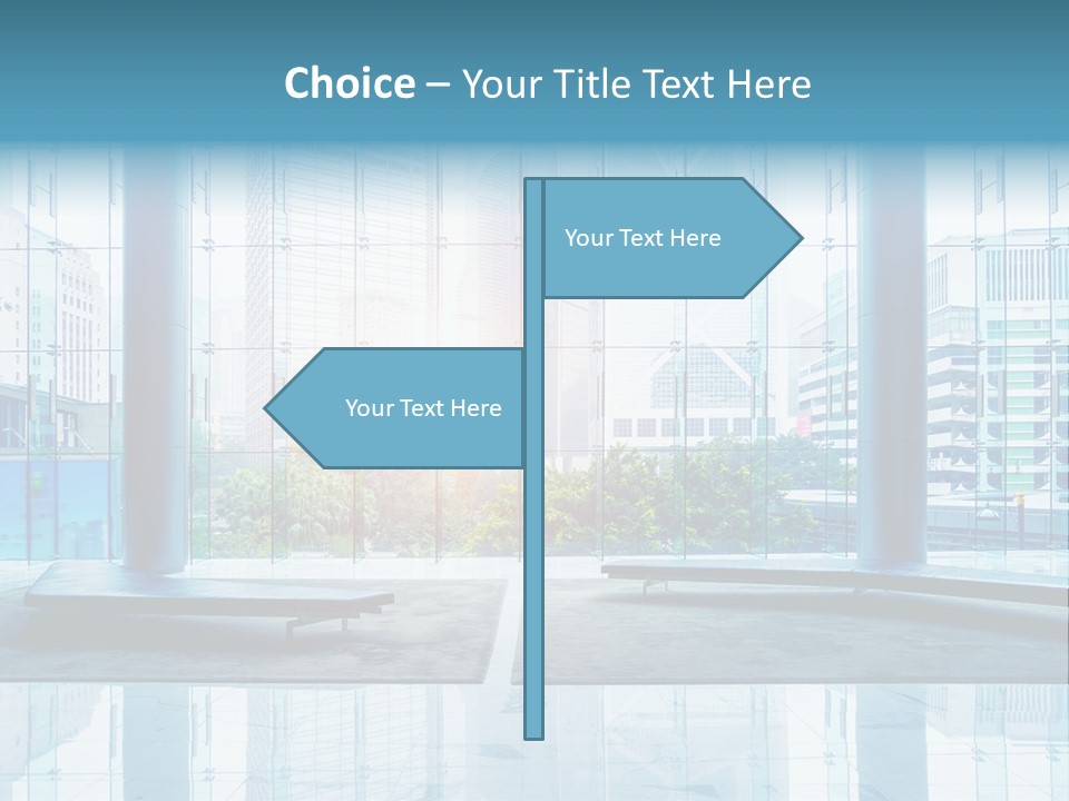 An Empty Room With Large Windows And A Bright Sun In The Background PowerPoint Template
