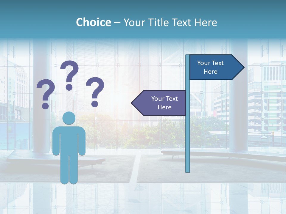 An Empty Room With Large Windows And A Bright Sun In The Background PowerPoint Template