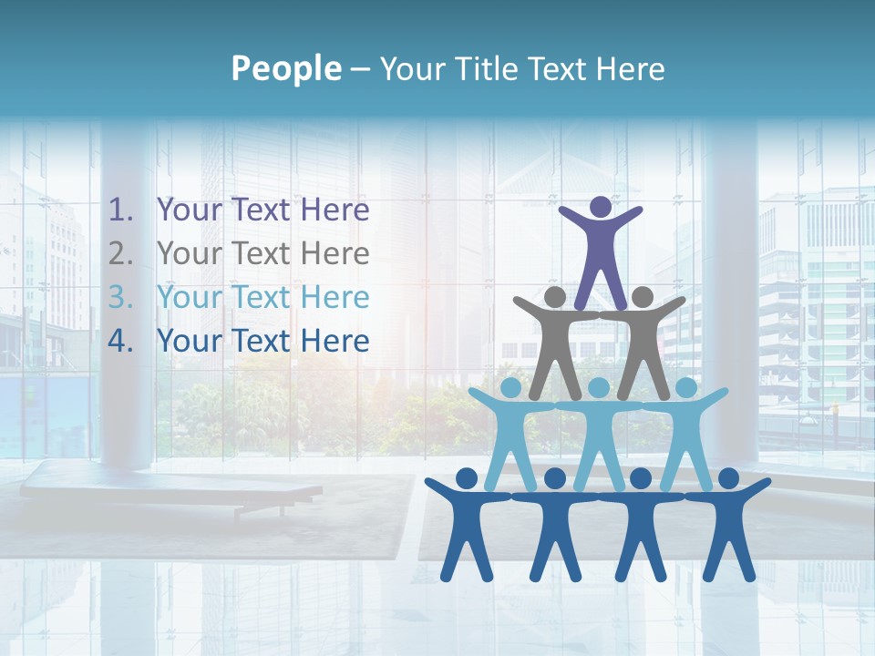 An Empty Room With Large Windows And A Bright Sun In The Background PowerPoint Template