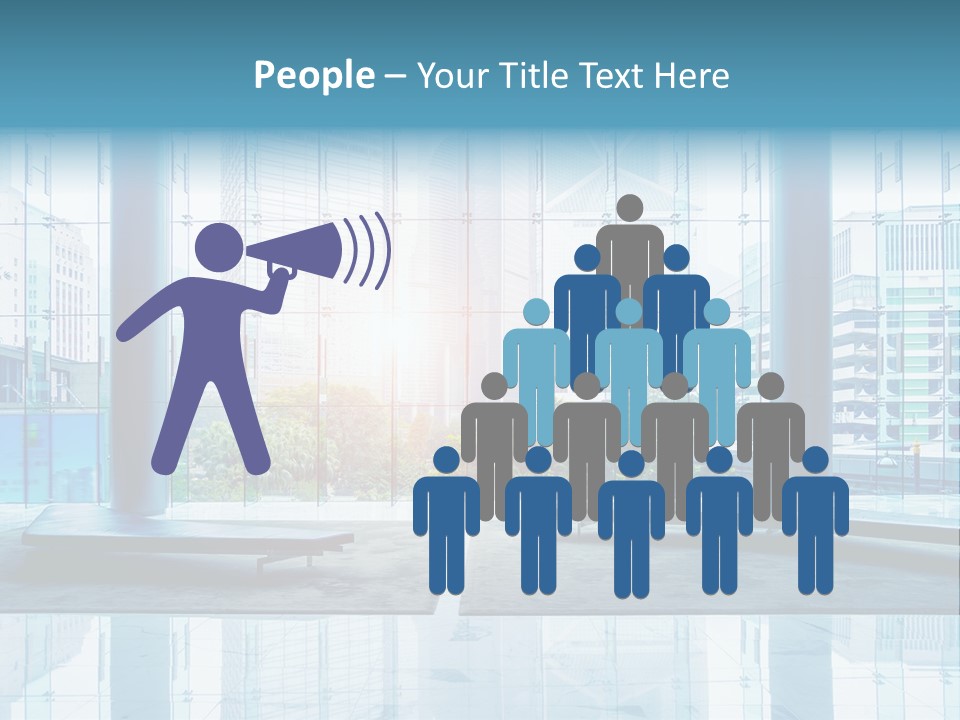 An Empty Room With Large Windows And A Bright Sun In The Background PowerPoint Template