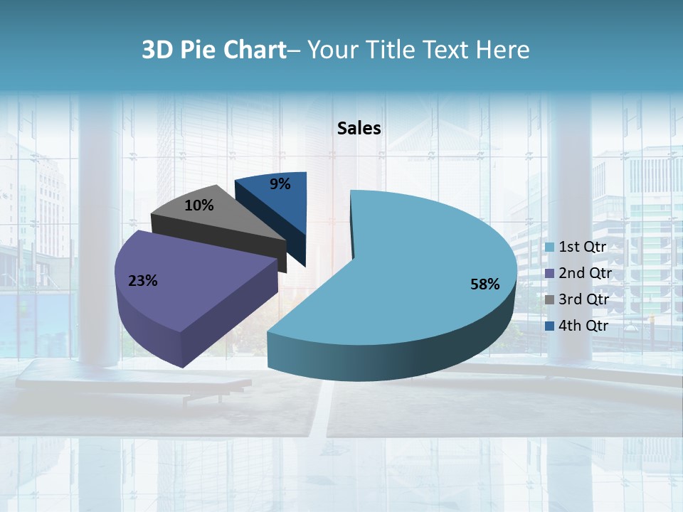An Empty Room With Large Windows And A Bright Sun In The Background PowerPoint Template