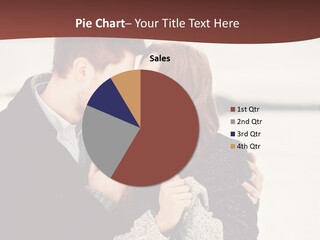 A Man And A Woman Kissing In Front Of A Brown Background PowerPoint Template