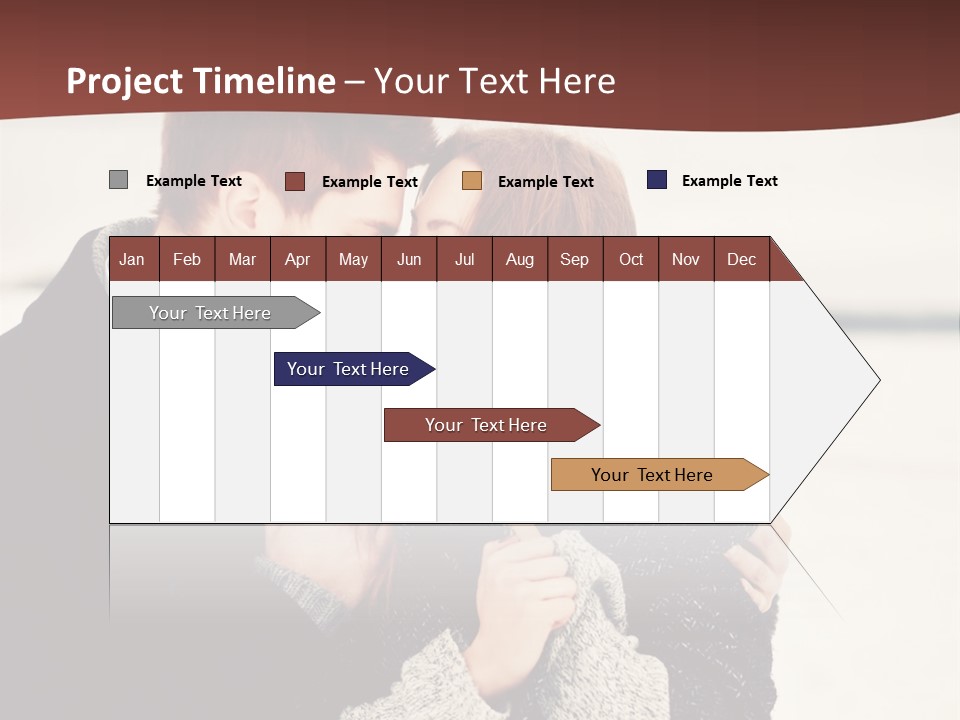 A Man And A Woman Kissing In Front Of A Brown Background PowerPoint Template