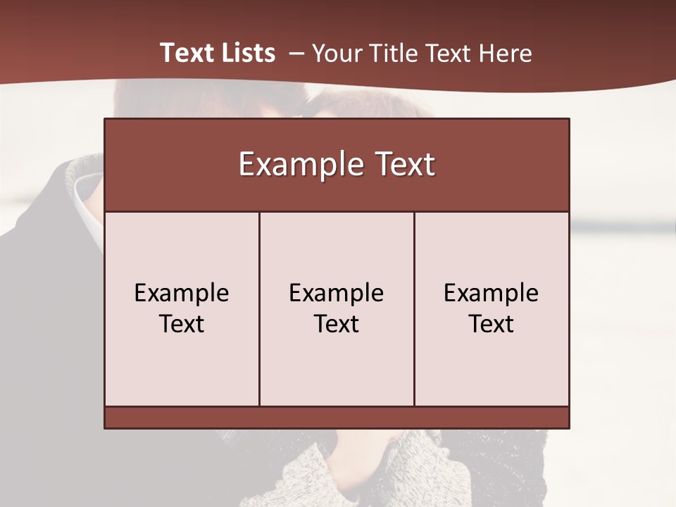 A Man And A Woman Kissing In Front Of A Brown Background PowerPoint Template