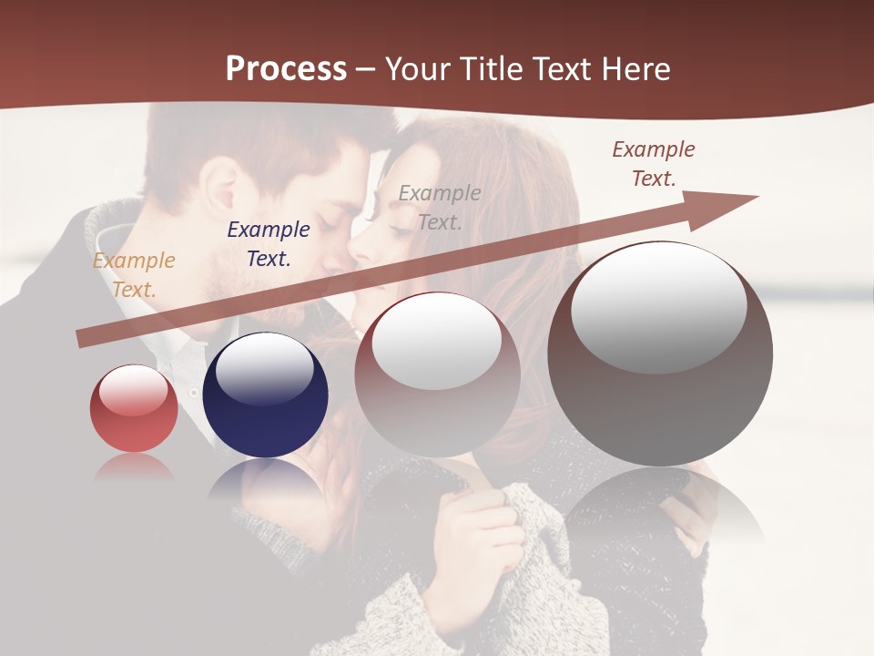 A Man And A Woman Kissing In Front Of A Brown Background PowerPoint Template