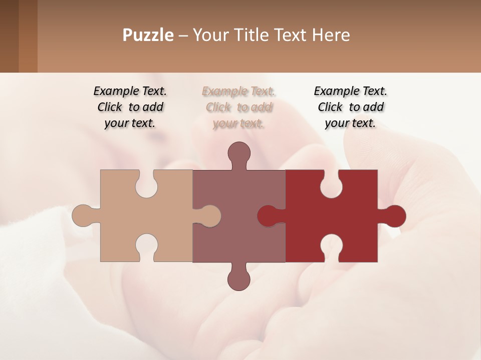 A Person Holding A Baby In Their Hands PowerPoint Template