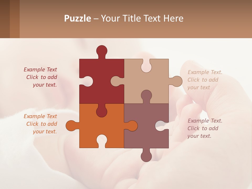 A Person Holding A Baby In Their Hands PowerPoint Template