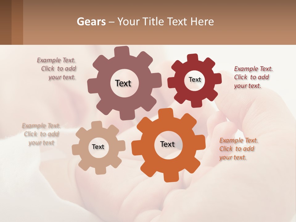 A Person Holding A Baby In Their Hands PowerPoint Template