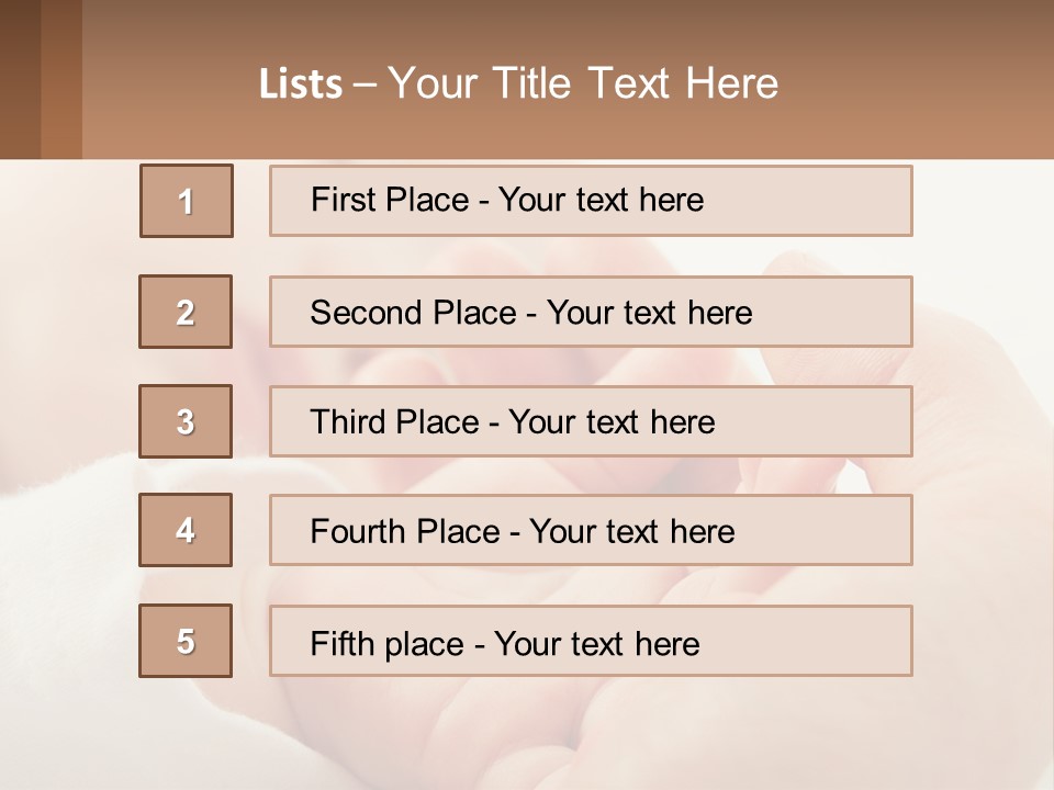 A Person Holding A Baby In Their Hands PowerPoint Template