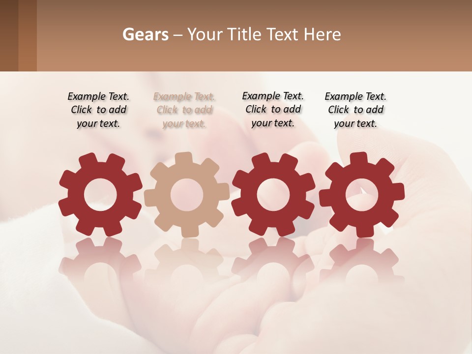 A Person Holding A Baby In Their Hands PowerPoint Template