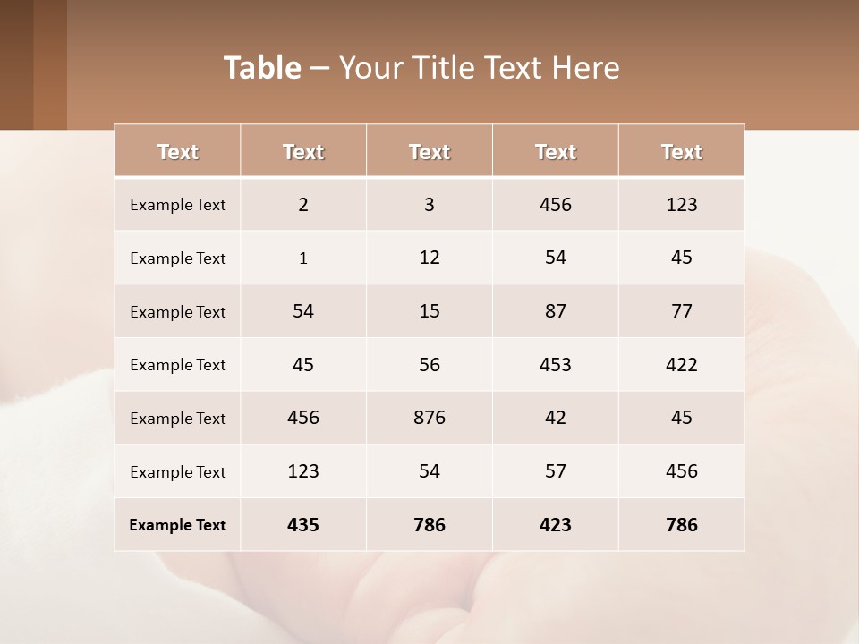 A Person Holding A Baby In Their Hands PowerPoint Template