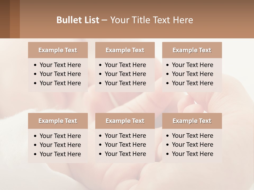 A Person Holding A Baby In Their Hands PowerPoint Template