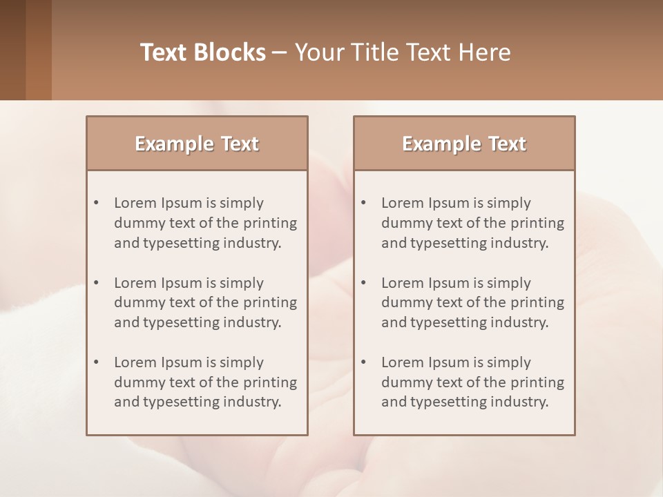 A Person Holding A Baby In Their Hands PowerPoint Template