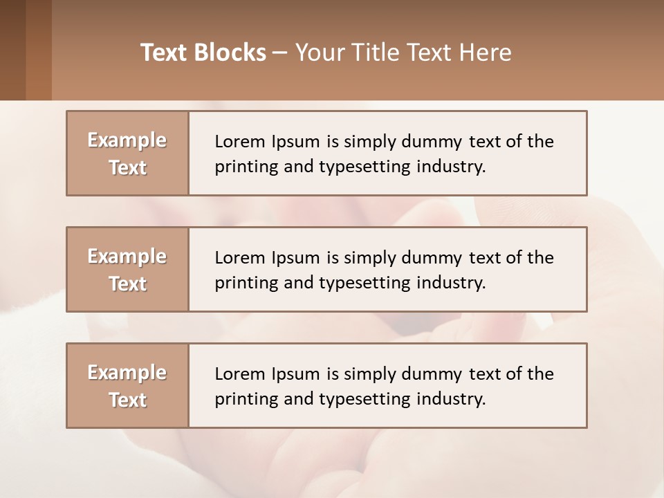 A Person Holding A Baby In Their Hands PowerPoint Template