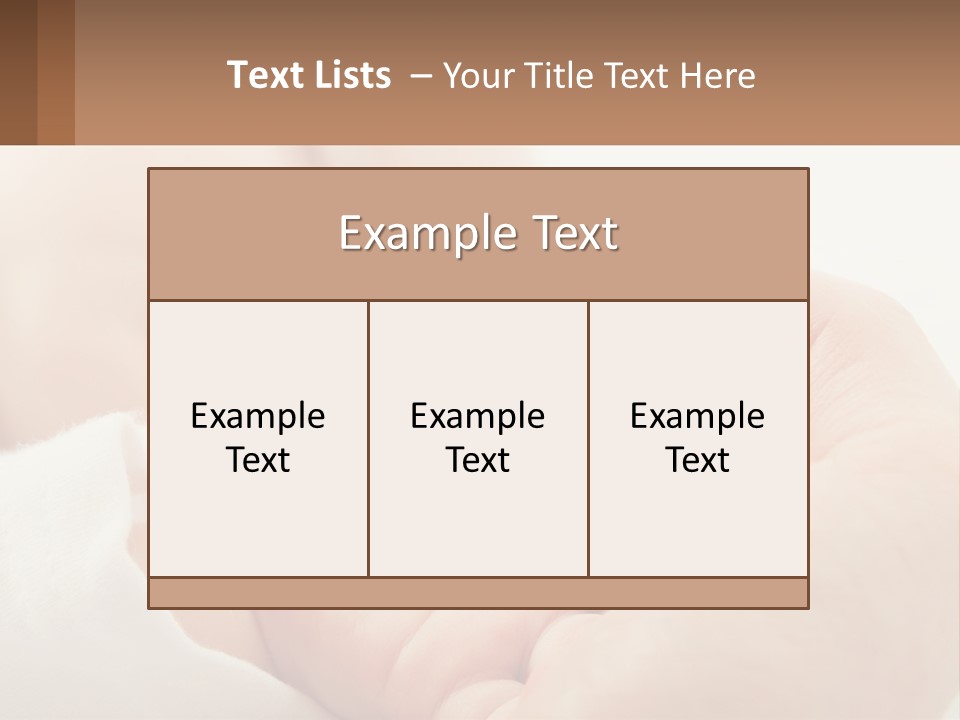 A Person Holding A Baby In Their Hands PowerPoint Template