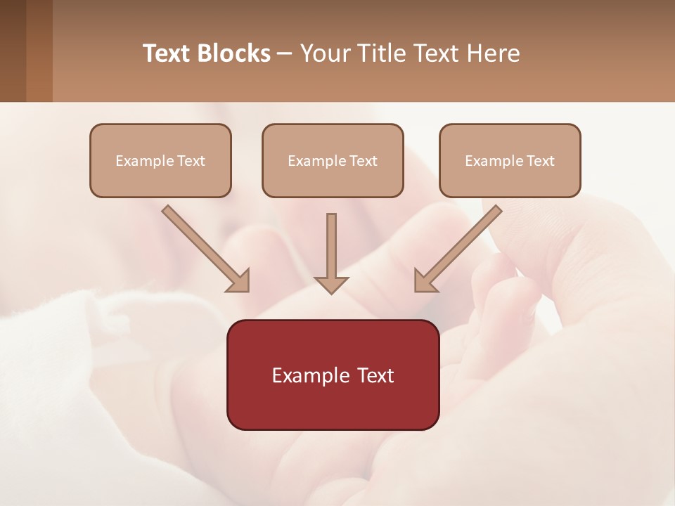 A Person Holding A Baby In Their Hands PowerPoint Template