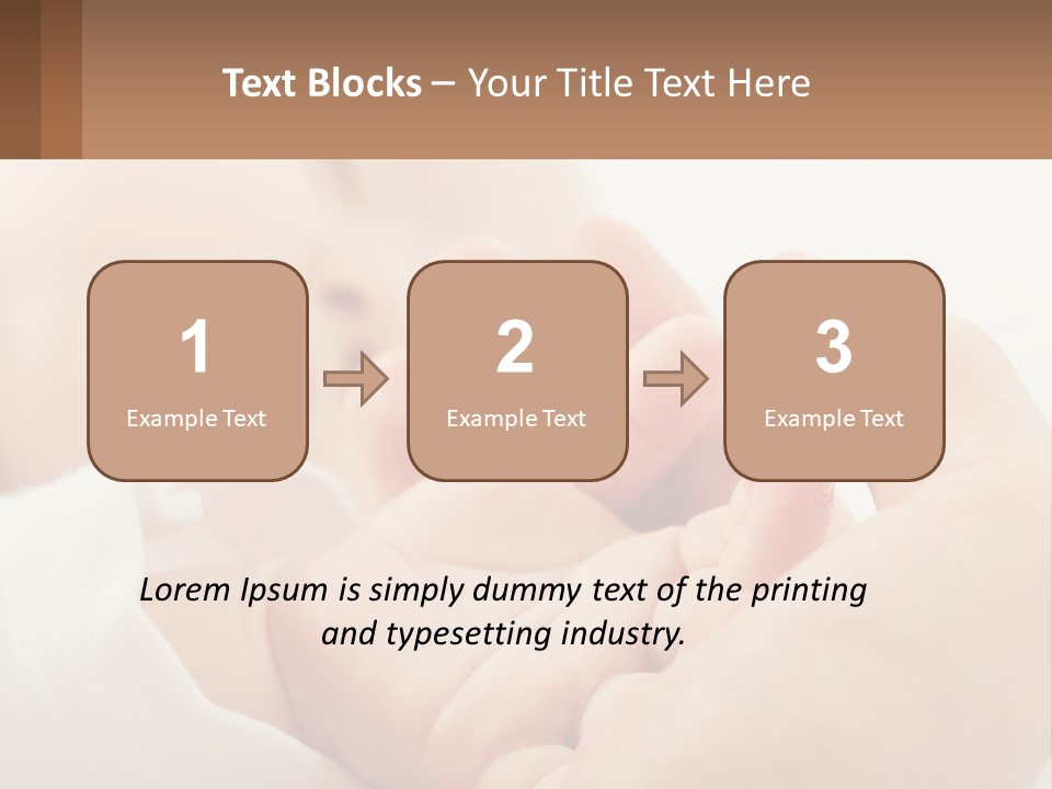 A Person Holding A Baby In Their Hands PowerPoint Template