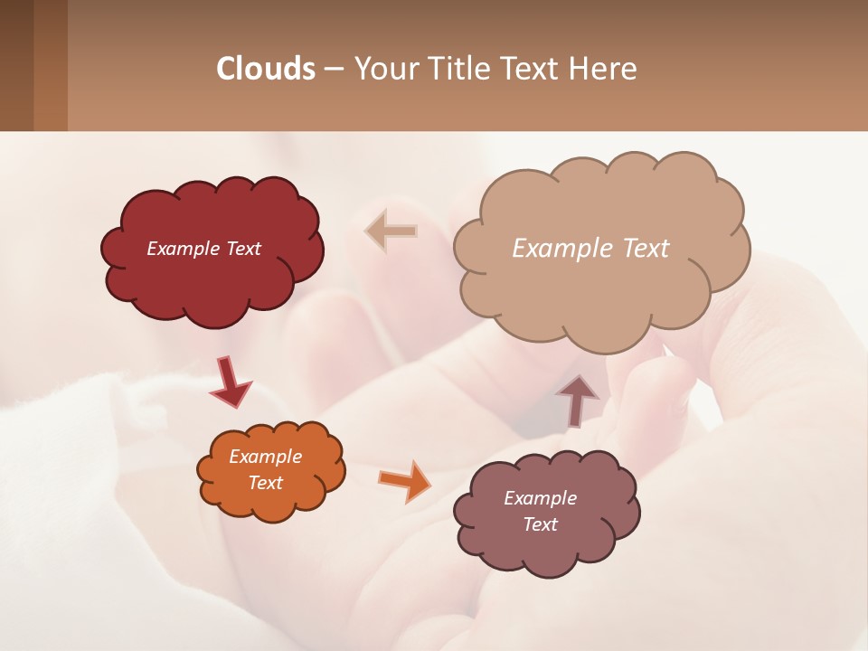 A Person Holding A Baby In Their Hands PowerPoint Template