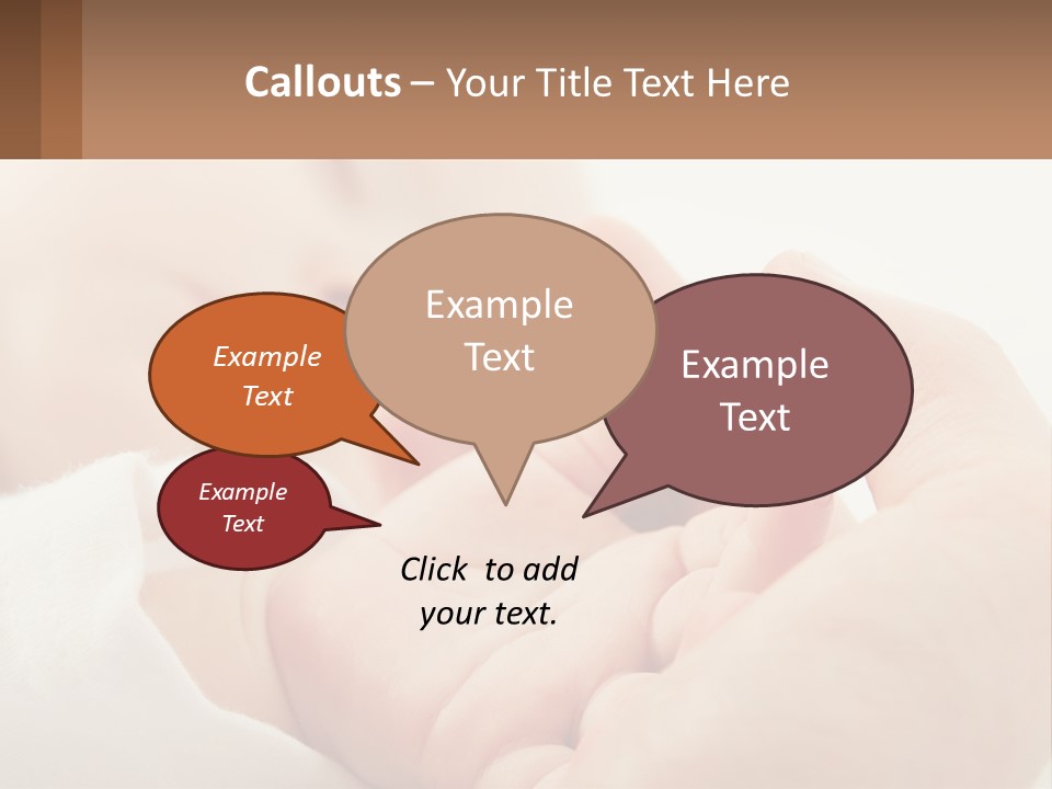 A Person Holding A Baby In Their Hands PowerPoint Template